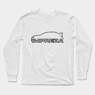 Subaru Impreza Car Outline big font Long Sleeve T-Shirt